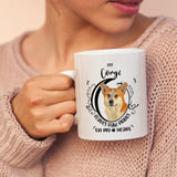 Corgi- My Corgi Leaves Paw Prints On My Heart White Coffee Mug