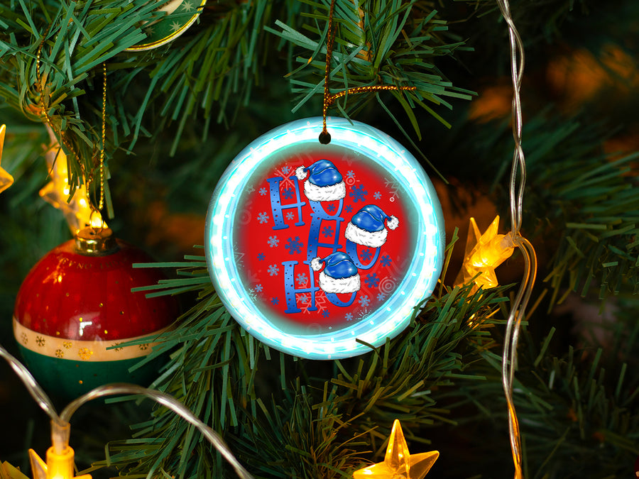 Ho Ho Ho - Ceramic Round Ornament