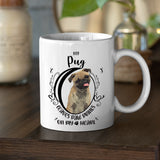 Pug- My Pug Leaves Paw Prints On My Heart White Coffee Mug