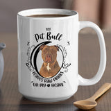 Pit Bull- My Pit Bull Leaves Paw Prints On My Heart White Coffee Mug