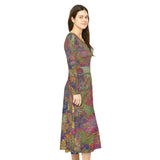 Women's Long Sleeve Dance Dress Sensuous Garden