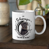 Schnauzer- My Schnauzer Leaves Paw Prints On My Heart White Coffee Mug