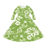 Women's Long Sleeve Dance Dress Fresh Forest Custom Design