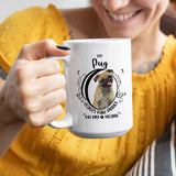 Pug- My Pug Leaves Paw Prints On My Heart White Coffee Mug