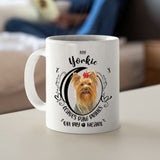 Yorkie- My Yorkie Leaves Paw Prints On My Heart White Coffee Mug