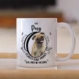 Pug- My Pug Leaves Paw Prints On My Heart White Coffee Mug