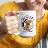 Yellow Lab- My Yellow Lab Leaves Paw Prints On My Heart White Coffee Mug