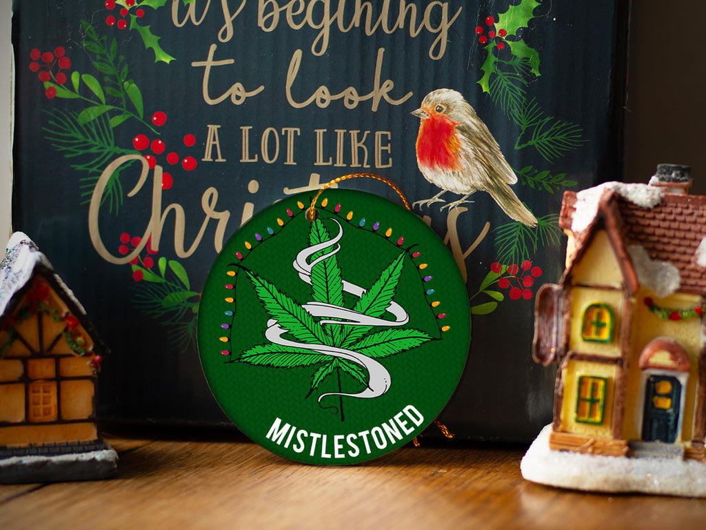 Mistlestoned - Ceramic Round Ornament