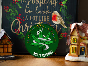 Mistlestoned - Ceramic Round Ornament