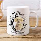 Maltese- My Maltese Leaves Paw Prints On My Heart White Coffee Mug