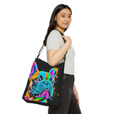 French Bulldog Art Adjustable Tote Bag with Zipper