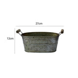 Farmhouse French Country Distressed Metal Storage Baskets For Rustic Kitchen Accents