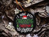 OCD - Ceramic Round Ornament