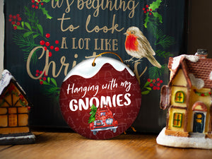 Gnomies - Ceramic Round Ornament