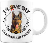 I Love My German Shepherd White Coffee Mug