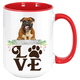 Boxer- LOVE Boxer  Coffee Mug Colored Inside and Handle