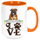 Boxer- LOVE Boxer  Coffee Mug Colored Inside and Handle