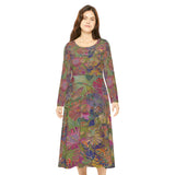 Women's Long Sleeve Dance Dress Sensuous Garden