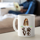 Basset- LOVE Basset Hound White Coffee Mug