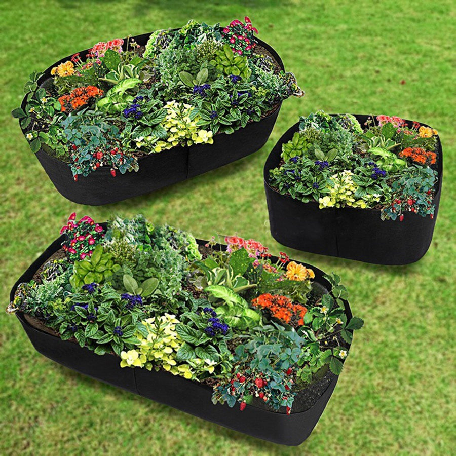 Fabric Flower Grow Bag Vegetable Planting Bag Raised Garden Bed Square Garden Planter Pot With Handles For Plants Flower z2