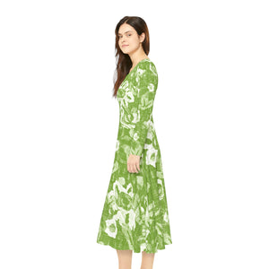 Women's Long Sleeve Dance Dress Fresh Forest Custom Design