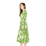 Women's Long Sleeve Dance Dress Fresh Forest Custom Design