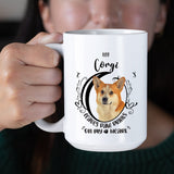 Corgi- My Corgi Leaves Paw Prints On My Heart White Coffee Mug