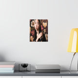 Hearts and Flowers Premium Matte Vertical Poster Vermeer Style