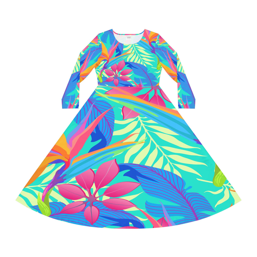 Women's Long Sleeve Dance Dress Tropical Bliss