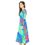 Women's Long Sleeve Dance Dress Tropical Bliss