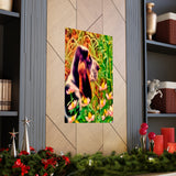 Moment of Wonder Premium Matte Vertical Poster Basset Hound Puppy Enjoying The Magic