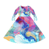 Women's Long Sleeve Dance Dress Waves of Spring Custom Design