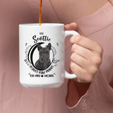 Scottie- My Scottie Leaves Paw Prints On My Heart White Coffee Mug