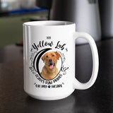 Yellow Lab- My Yellow Lab Leaves Paw Prints On My Heart White Coffee Mug
