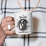 Poodle- My Poodle-Leaves Paw Prints On My Heart White Coffee Mug