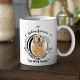 Golden Retriever- My Golden Retriever Leaves Paw Prints On My Heart White Coffee Mug