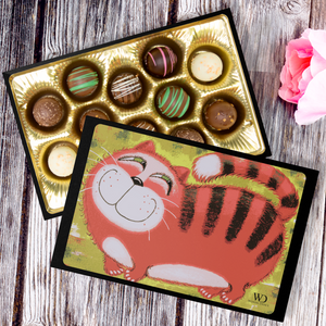 Chocolate Bliss Truffles With Cat Lovers Keepsake Box