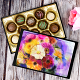 Truffles With Beautiful Flower Watercolors Keepsake Box
