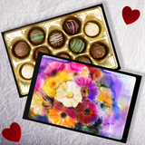 Truffles With Beautiful Flower Watercolors Keepsake Box