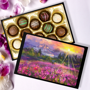 Truffles with Beautiful Landscape Art Keepsake Box