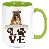 Boxer- LOVE Boxer  Coffee Mug Colored Inside and Handle