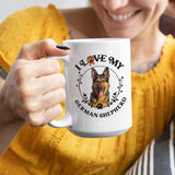 I Love My German Shepherd White Coffee Mug