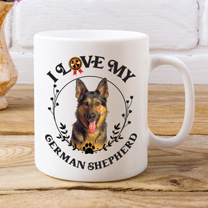 I Love My German Shepherd White Coffee Mug