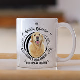 Golden Retriever- My Golden Retriever Leaves Paw Prints On My Heart White Coffee Mug