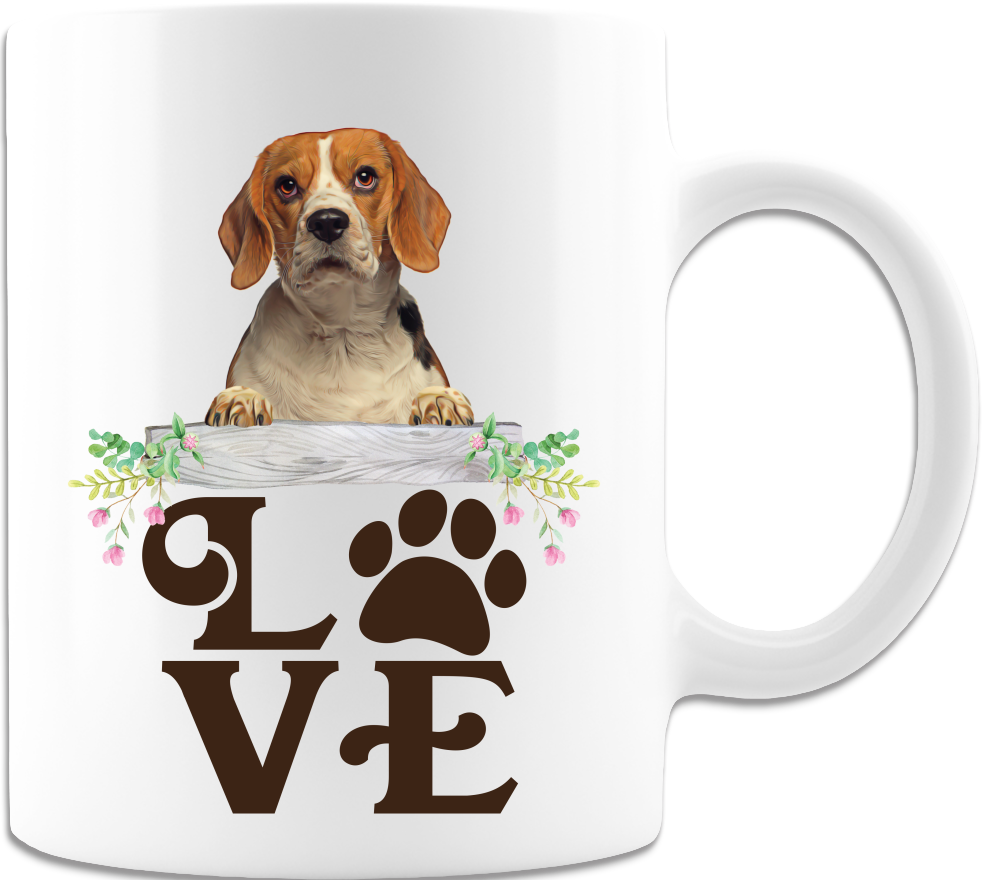 Beagle-LOVE Beagle White Coffee Mug