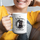 Schnauzer- My Schnauzer Leaves Paw Prints On My Heart White Coffee Mug