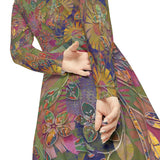 Women's Long Sleeve Dance Dress Sensuous Garden