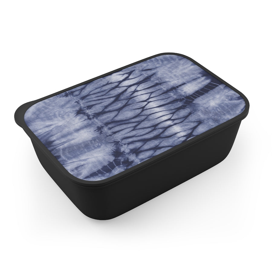 PLA Bento Box with Band and Utensils Japanese Shibori