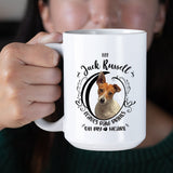 Jack Russell- My Jack Russell Leaves Paw Prints On My Heart White Coffee Mug