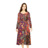Women's Long Sleeve Dance Dress Indonesian Batik Custom Design